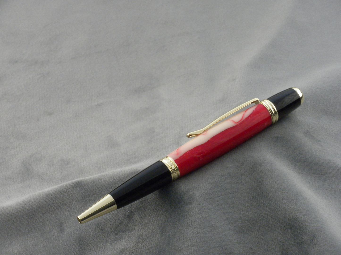 Red & Cream Acrylic Ink Pen