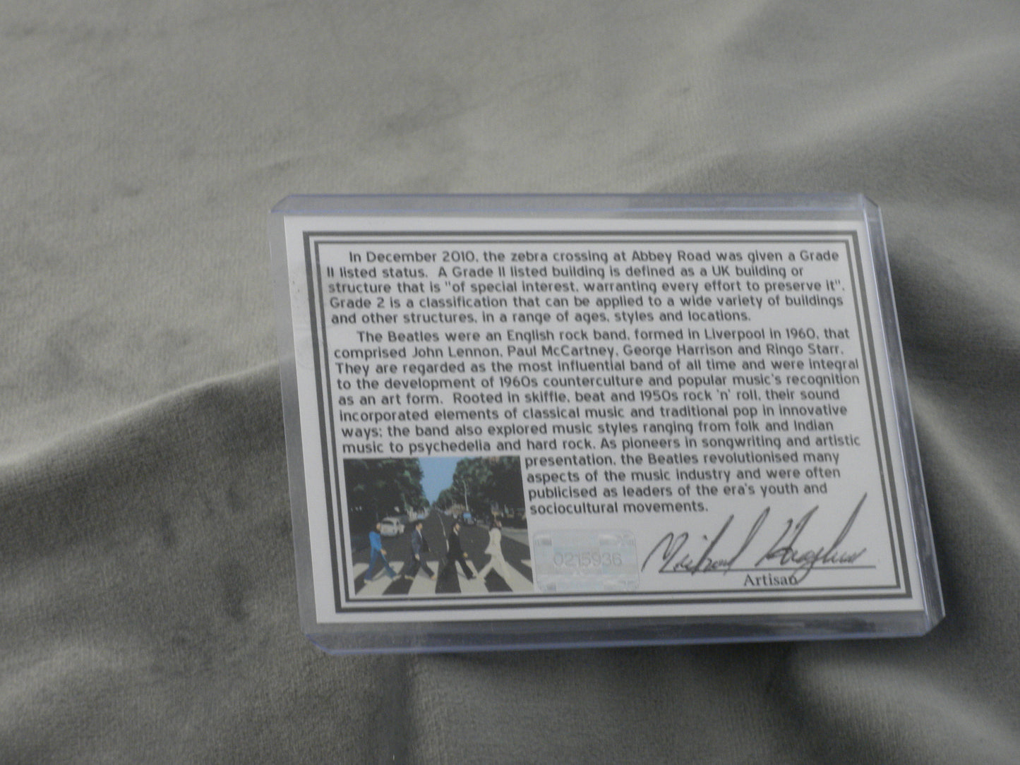 Abbey Road Ink Pen with Certificate Of Authenticity