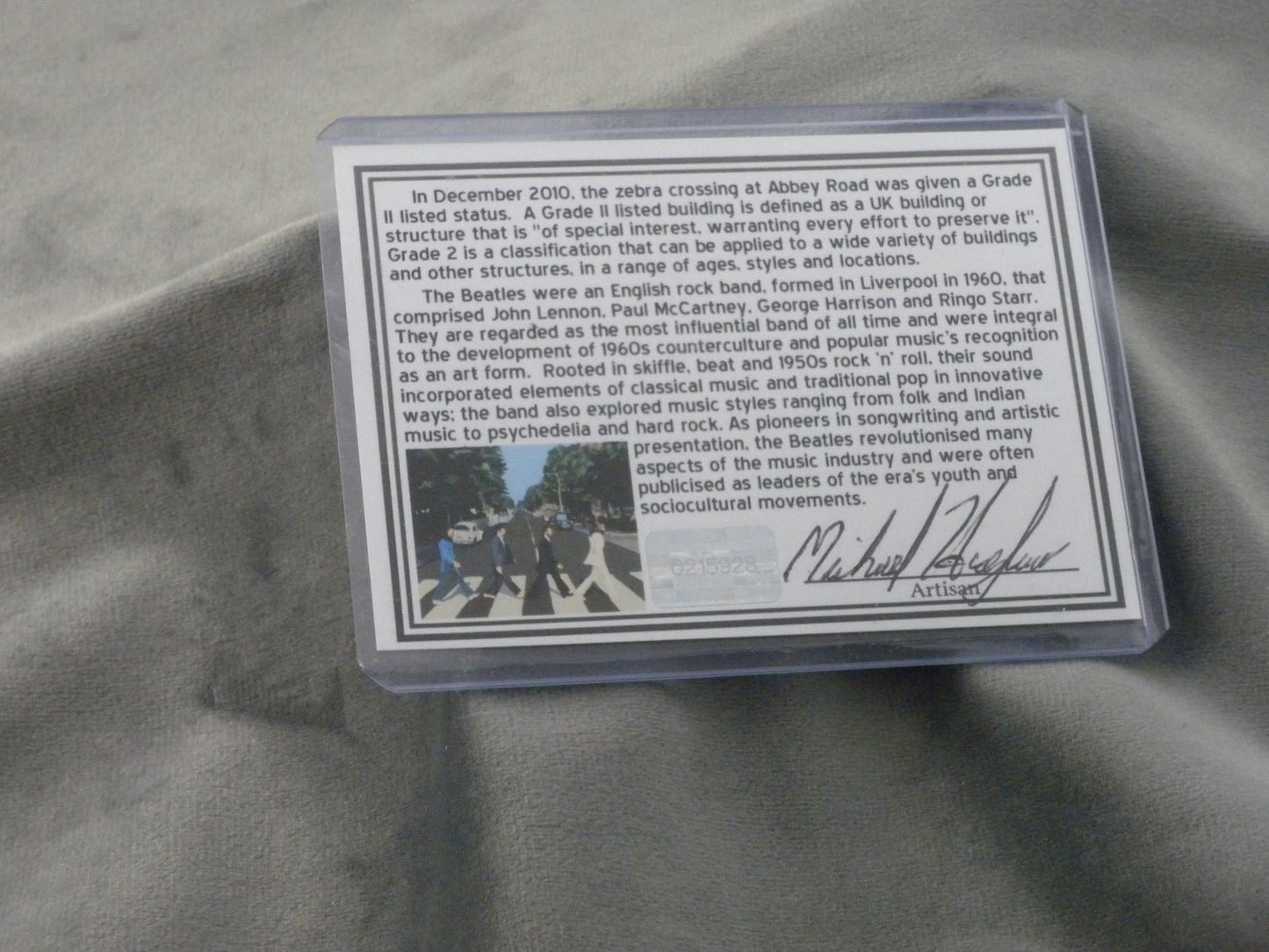 Abbey Road Ink Pen with Certificate Of Authenticity
