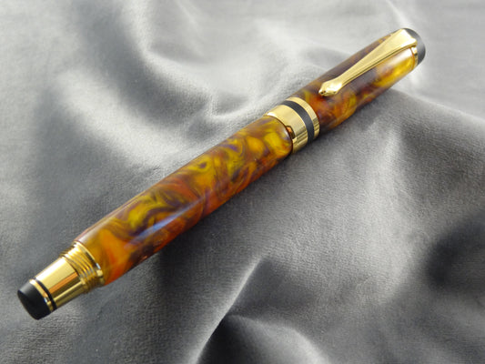 Orange Gold Purple Fountain Pen