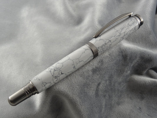 Grey Marble TruStone Fountain Pen