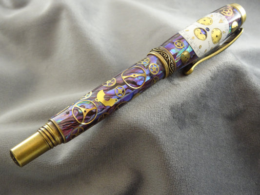Abalone Watch Face and Parts Ink Pen