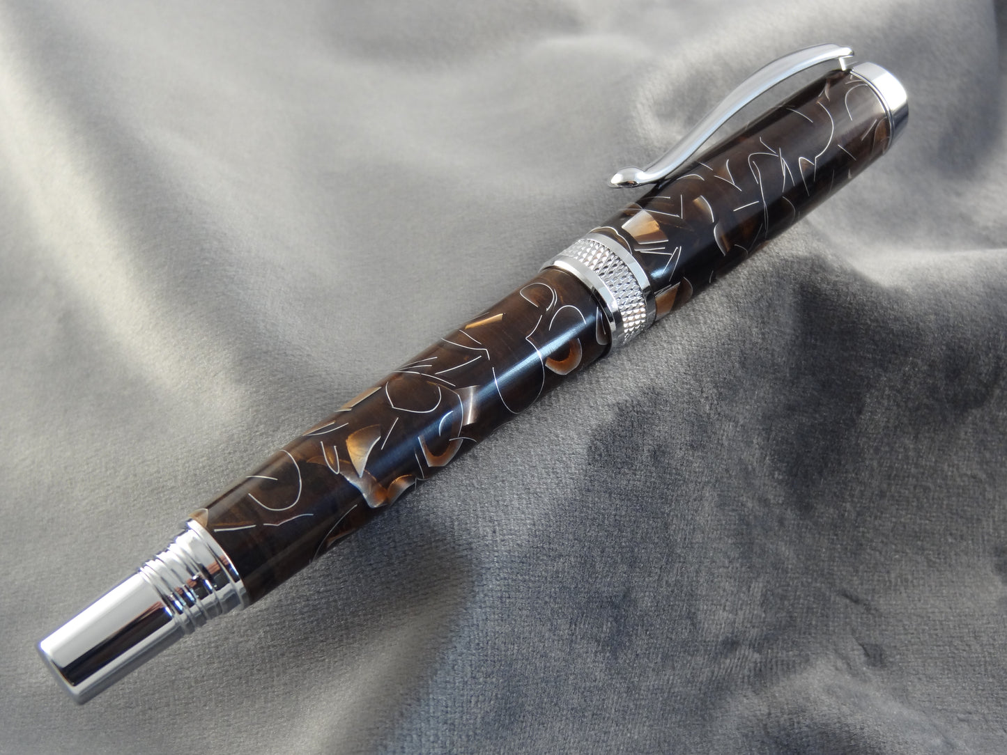 Raffir Brown with Aluminum Ink Pen