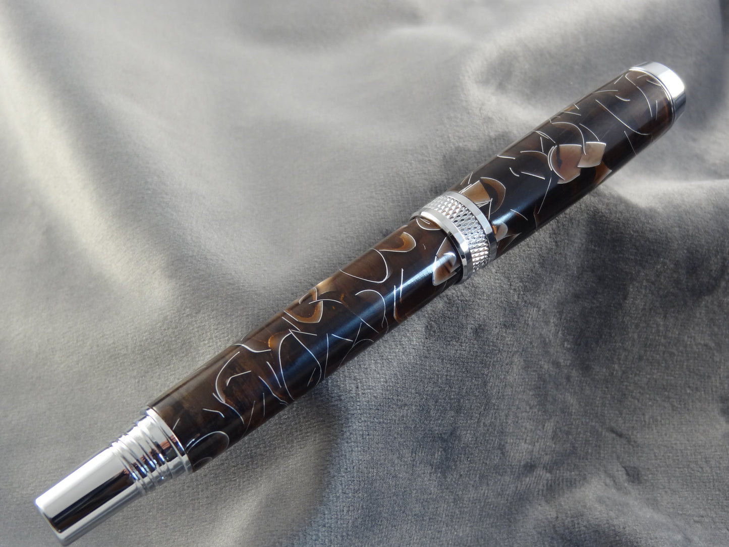 Raffir Brown with Aluminum Ink Pen