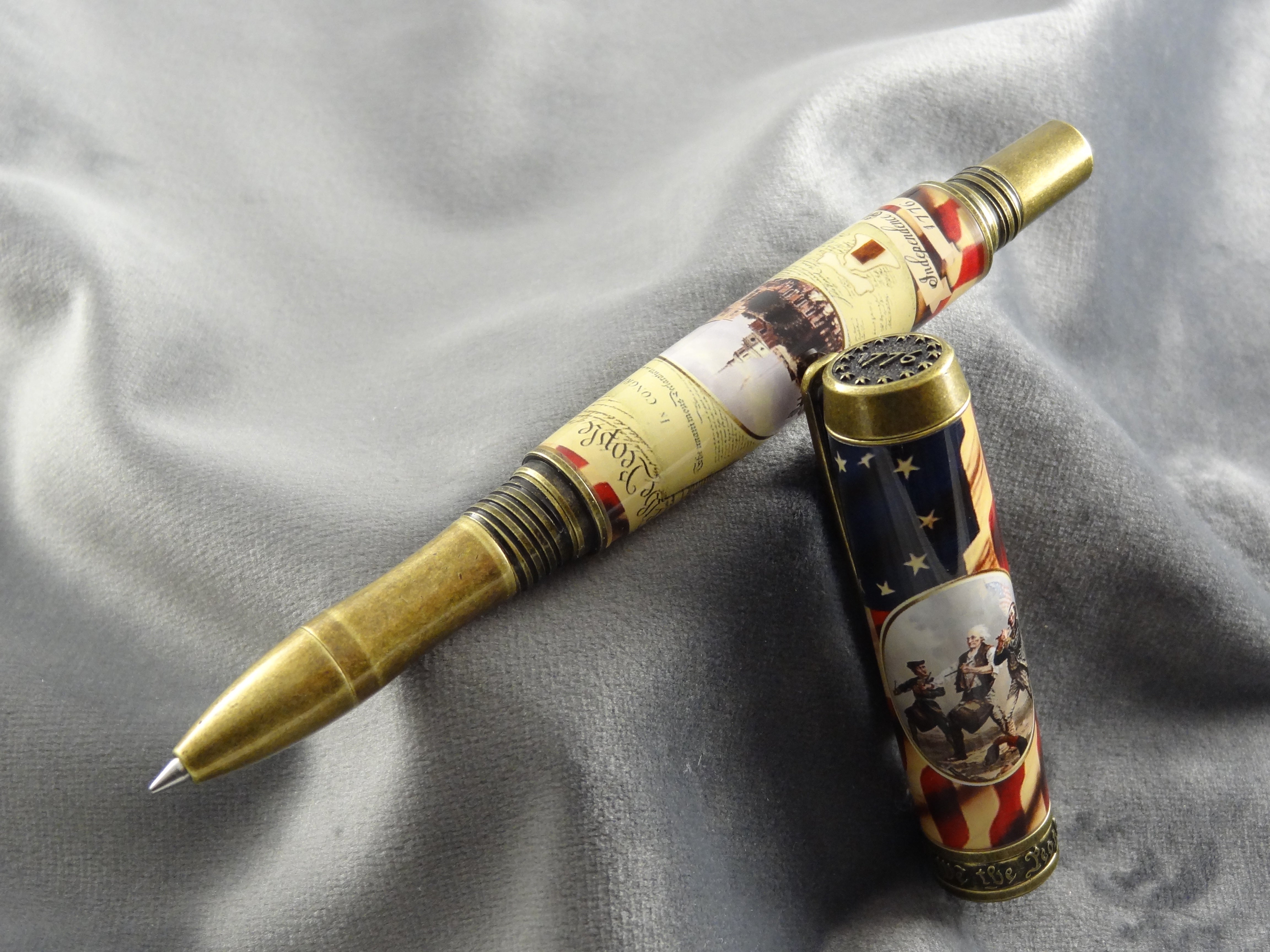 Independence Hall handmade rollerball pen retailer with embedded wood from original cedar beam. COA included.