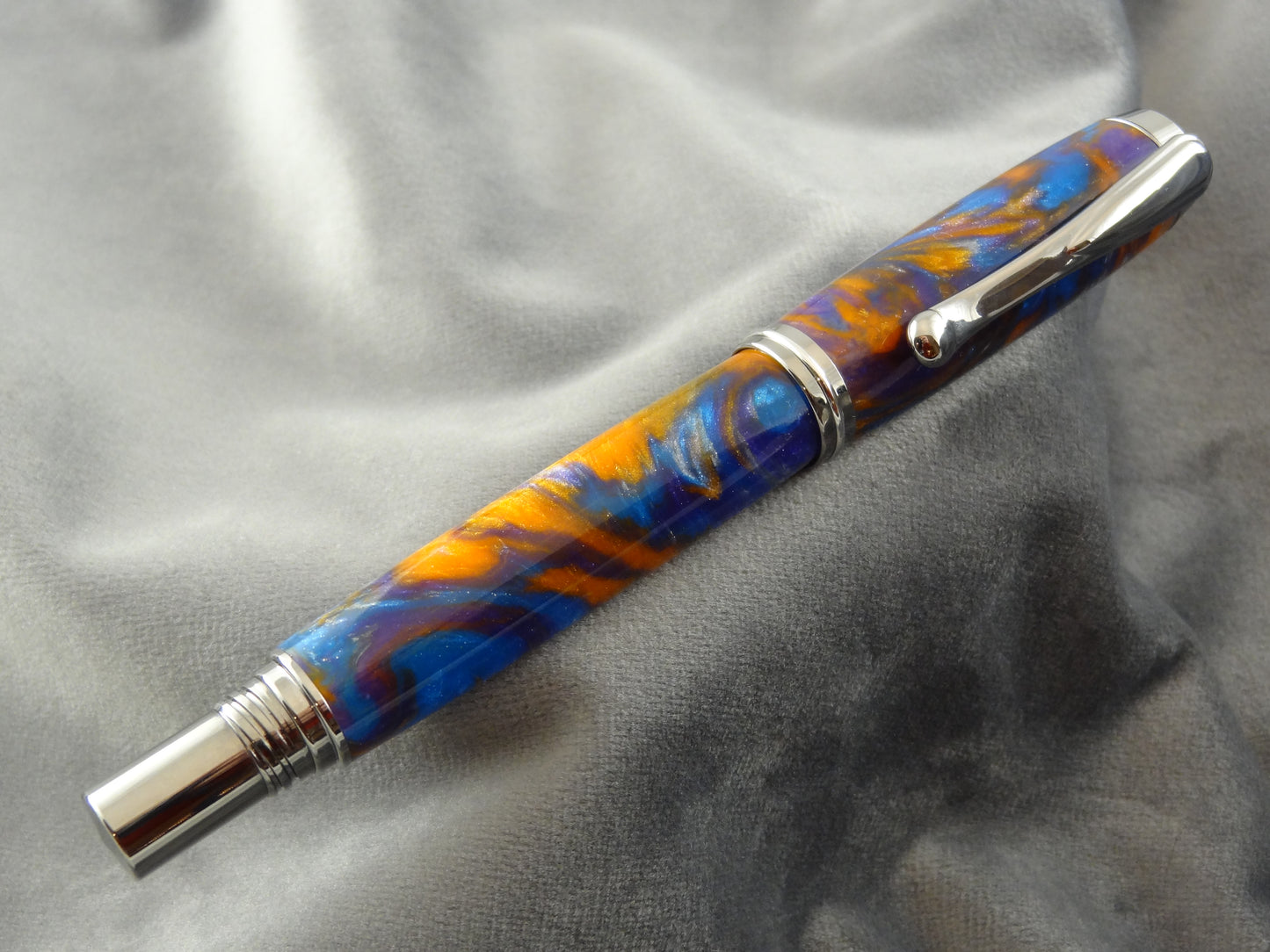 Purple, Orange and Blue Rollerball Ink Pen