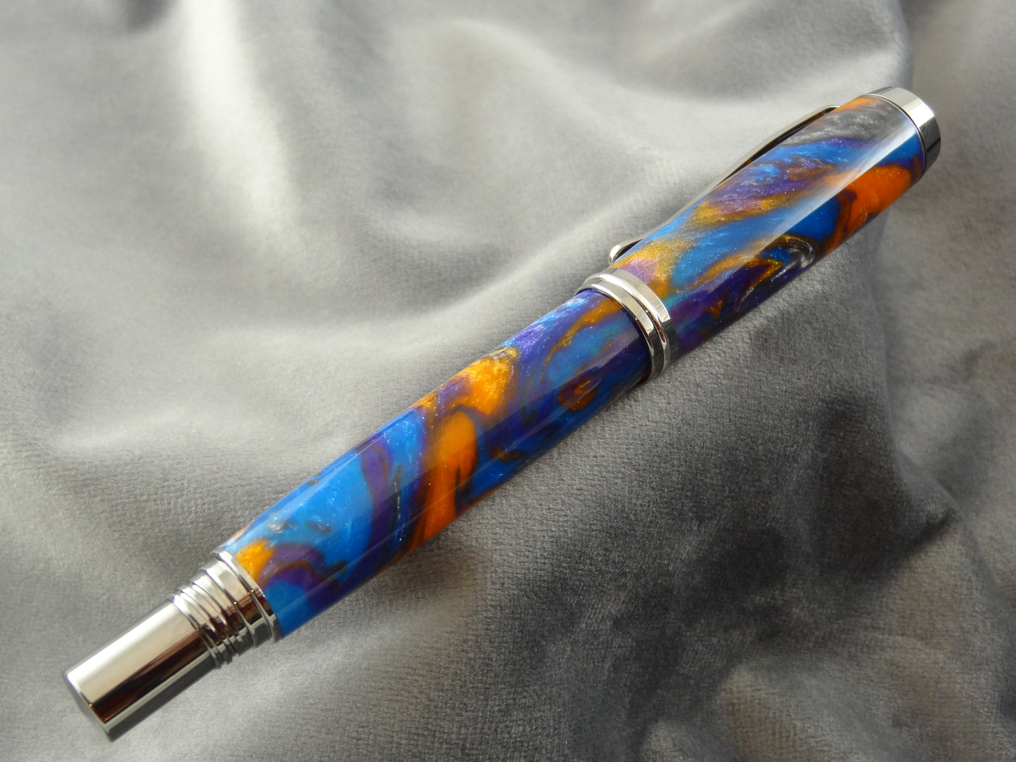 Purple, Orange and Blue Rollerball Ink Pen