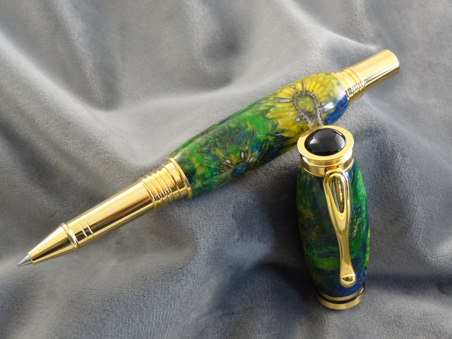 Yellow Thistle Acrylic Rollerball Ink Pen
