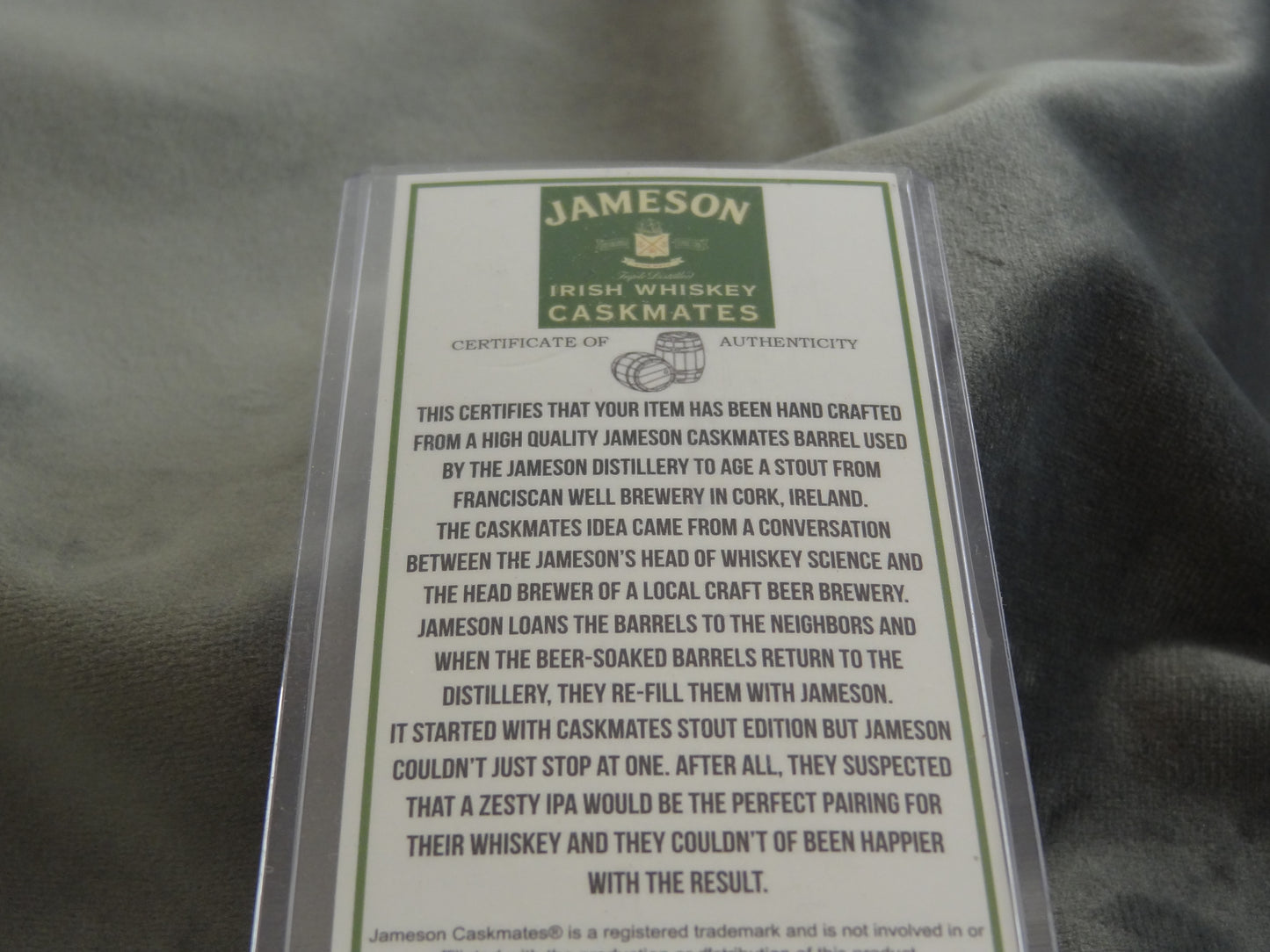 Jameson Barrel Rollerball Ink Pen with COA
