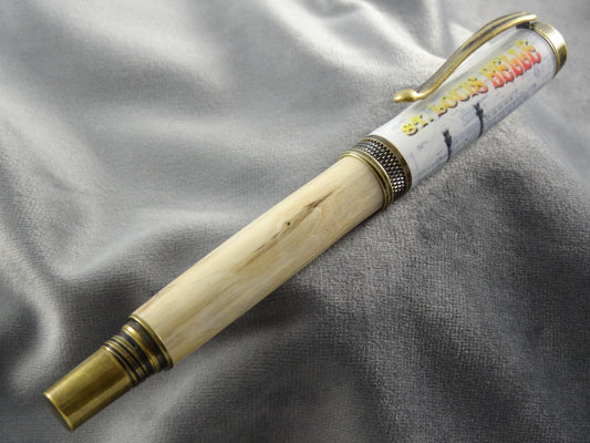 St Louis Belle and Driftwood Rollerball Pen