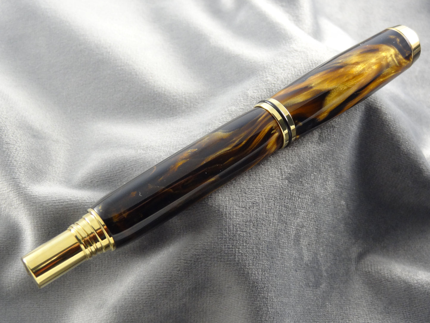 Dark Tortoise Shell Acrylic Rollerball Pen
