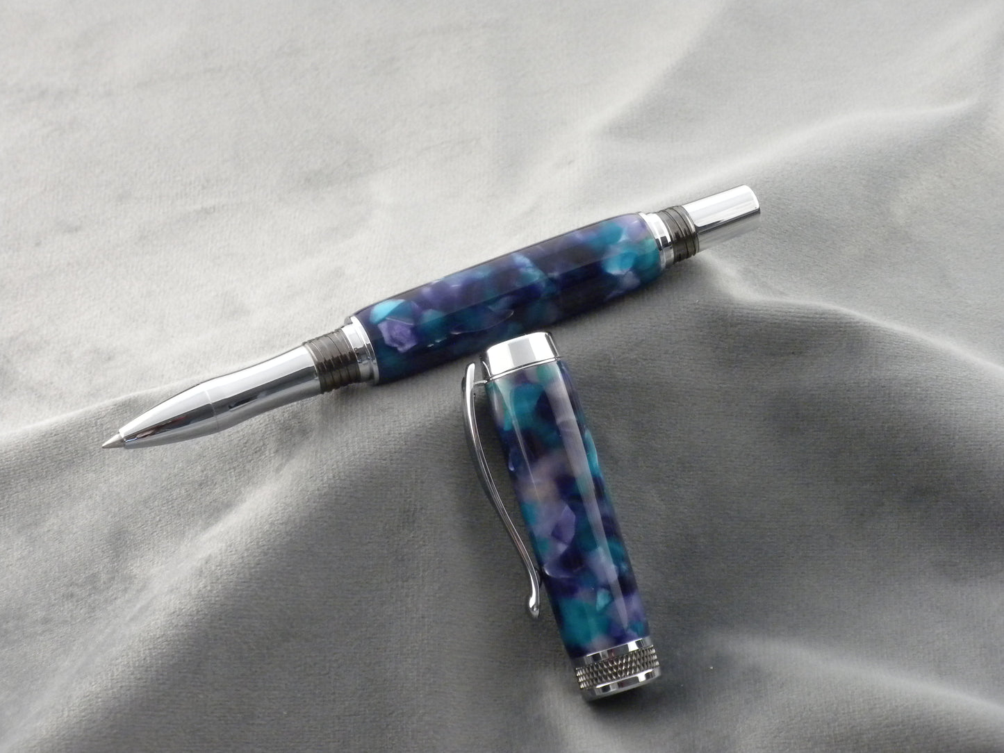 Azure Acrylic Rollerball Ink Pen