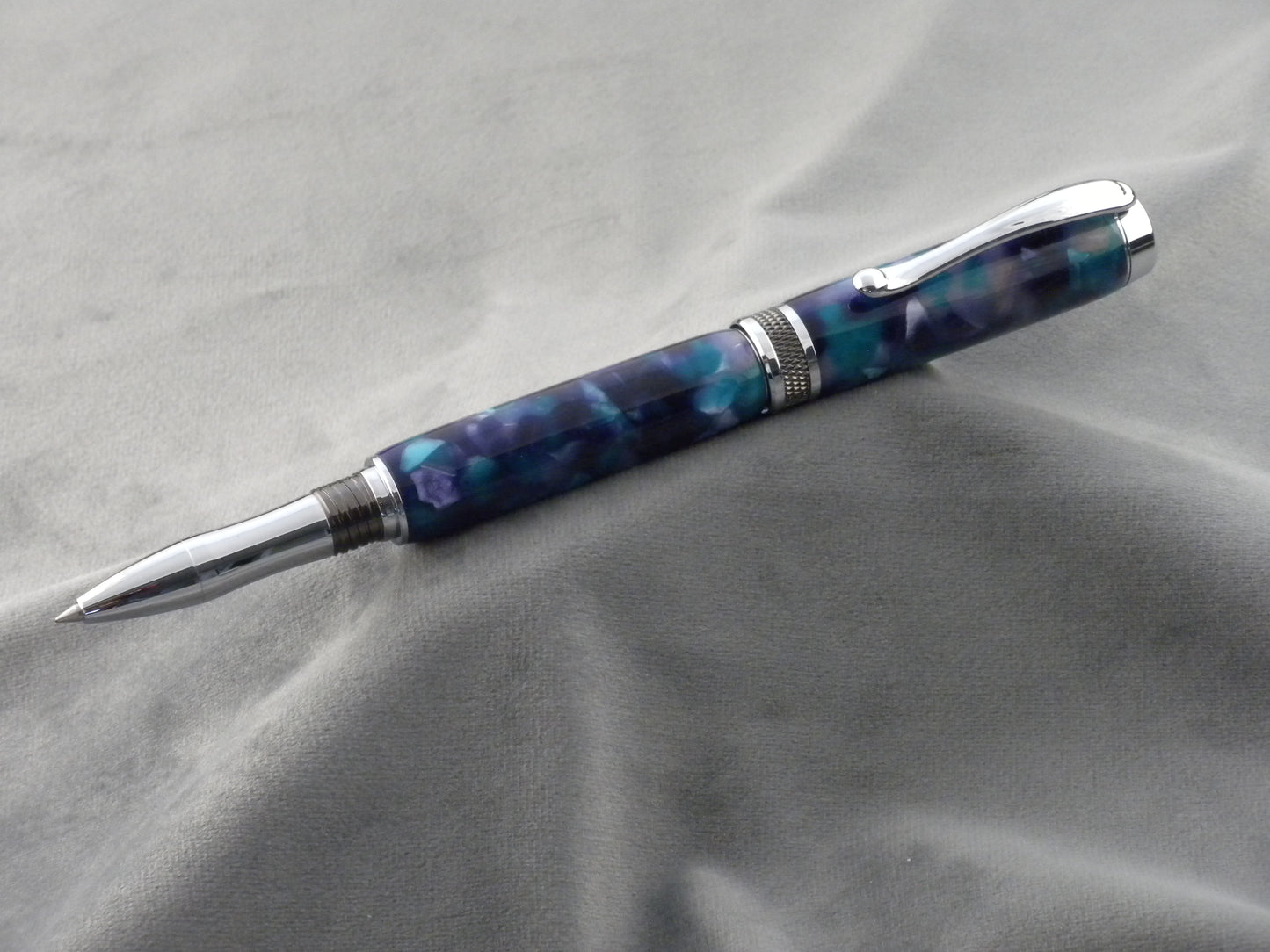 Azure Acrylic Rollerball Ink Pen