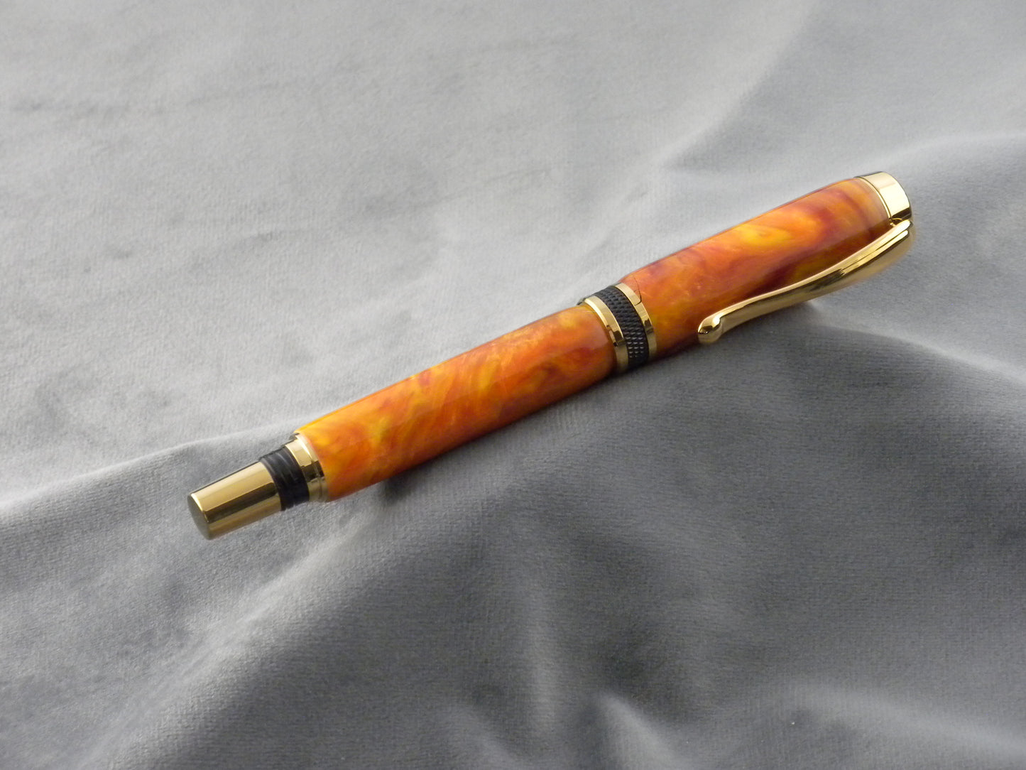 Orange Acrylic Rollerball Ink Pen