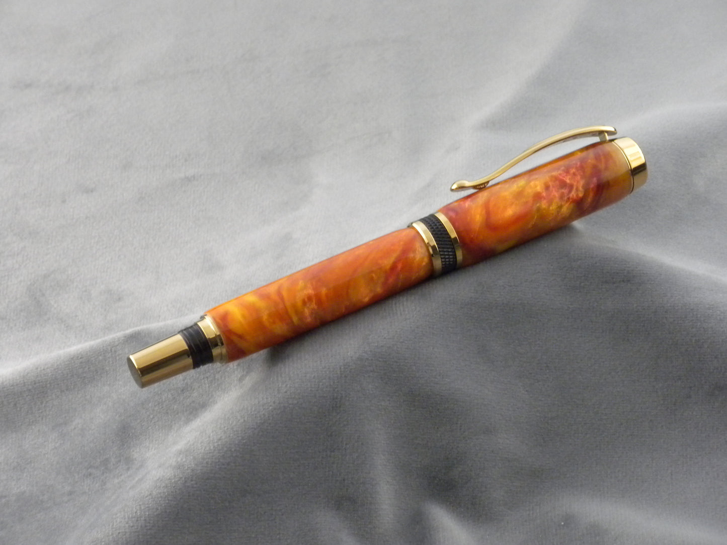 Orange Acrylic Rollerball Ink Pen
