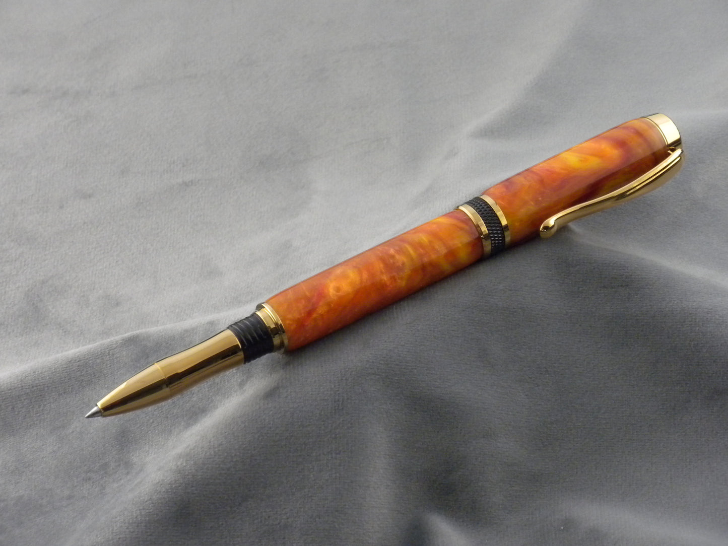 Orange Acrylic Rollerball Ink Pen