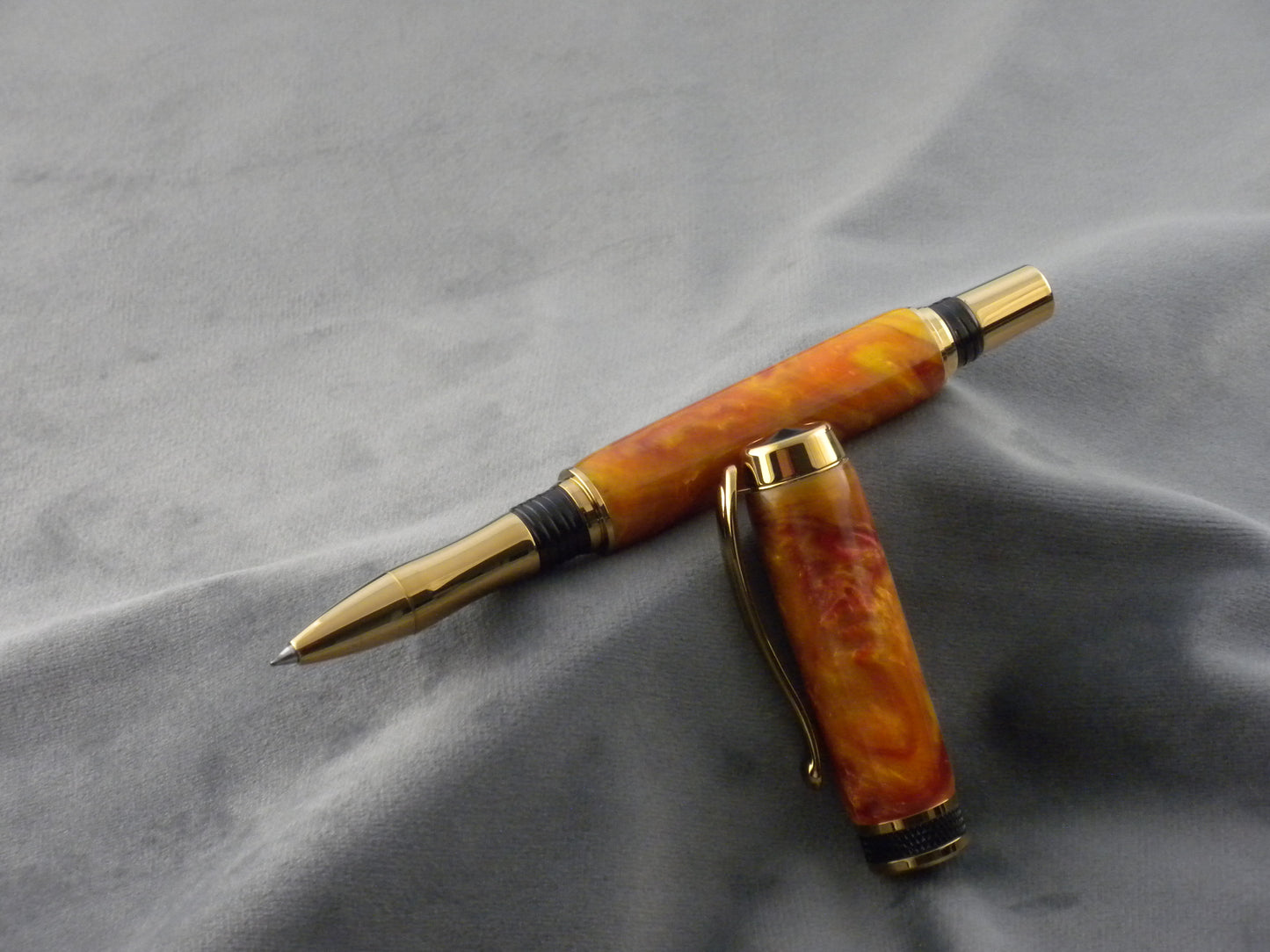 Orange Acrylic Rollerball Ink Pen