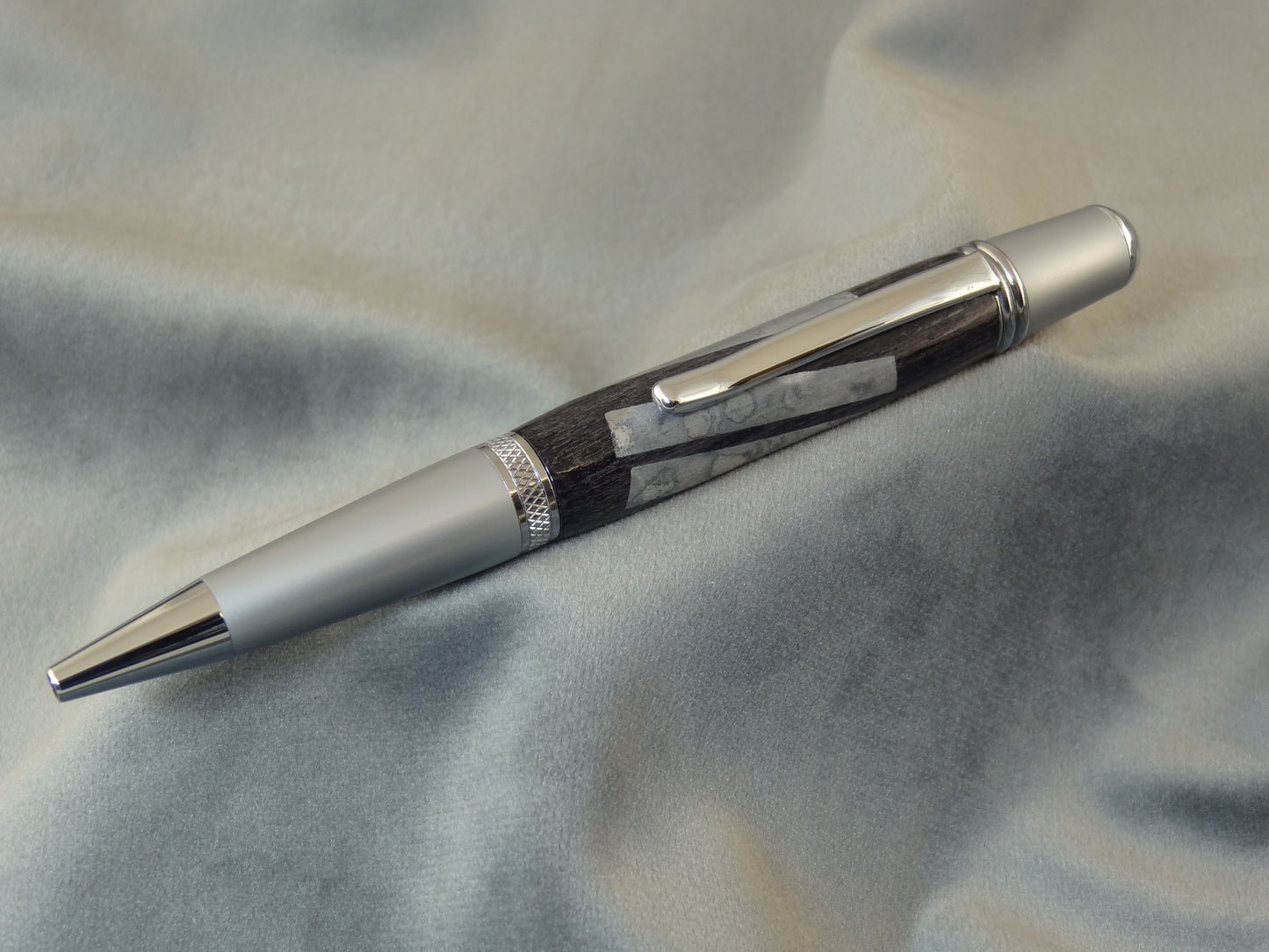Aluminum Filled Black Wood Ink Pen