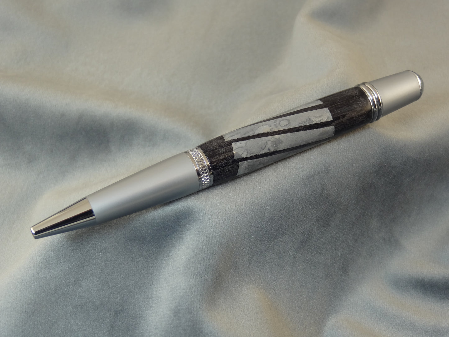 Aluminum Filled Black Wood Ink Pen