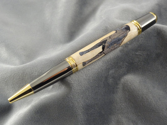 Black Labrador Inlay Ink Pen