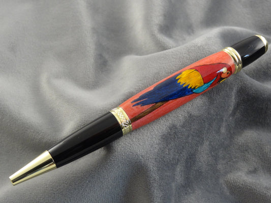 Macaw Parrot Inlay Ink Pen