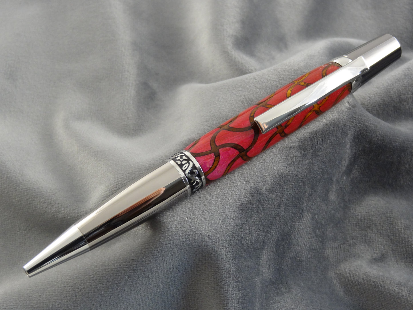 Cocobolo and Purpleheart Inlay Ink Pen