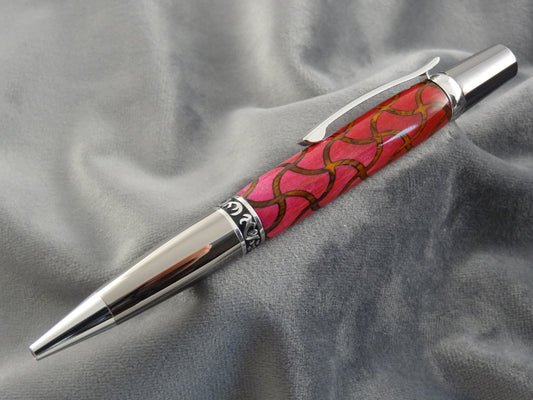 Cocobolo and Purpleheart Inlay Ink Pen