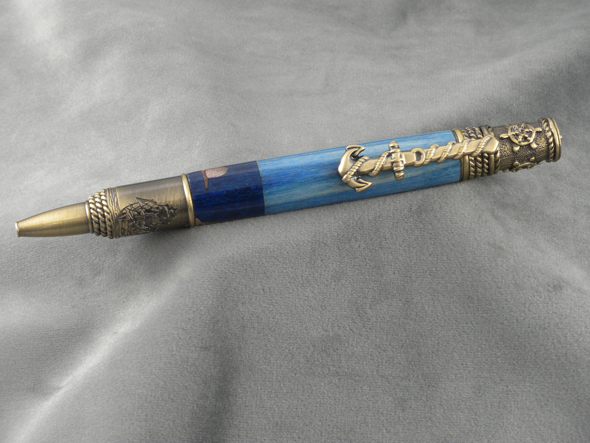 Lighthouse Nautical Twist Inlay Rollerball Ink Pen
