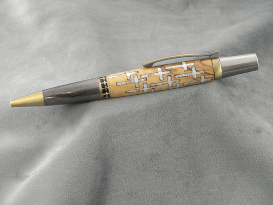 19 Crosses Mother Of Pearl Ink Pen with COA