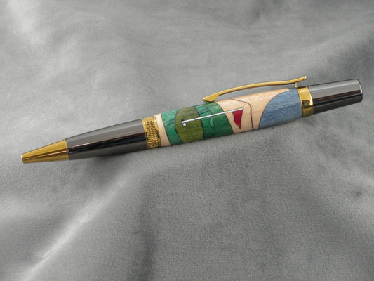 Golfers Inlay Rollerball Pen