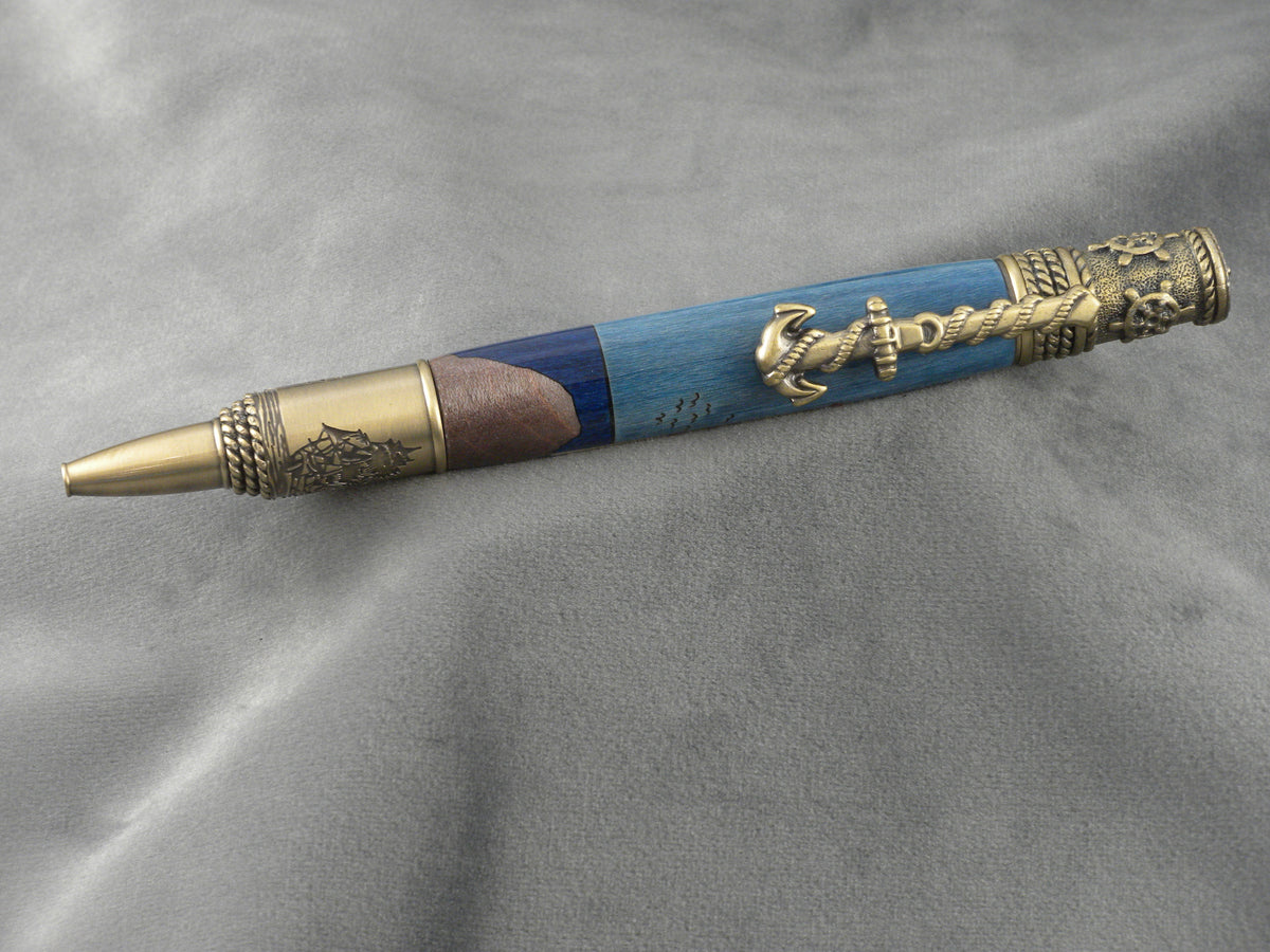 Lighthouse Nautical Twist Inlay Rollerball Ink Pen