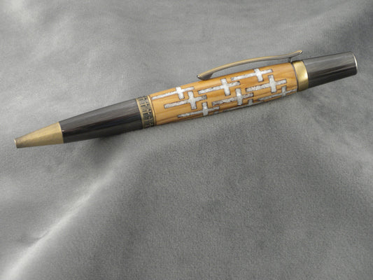 19 Crosses Mother Of Pearl Ink Pen with COA