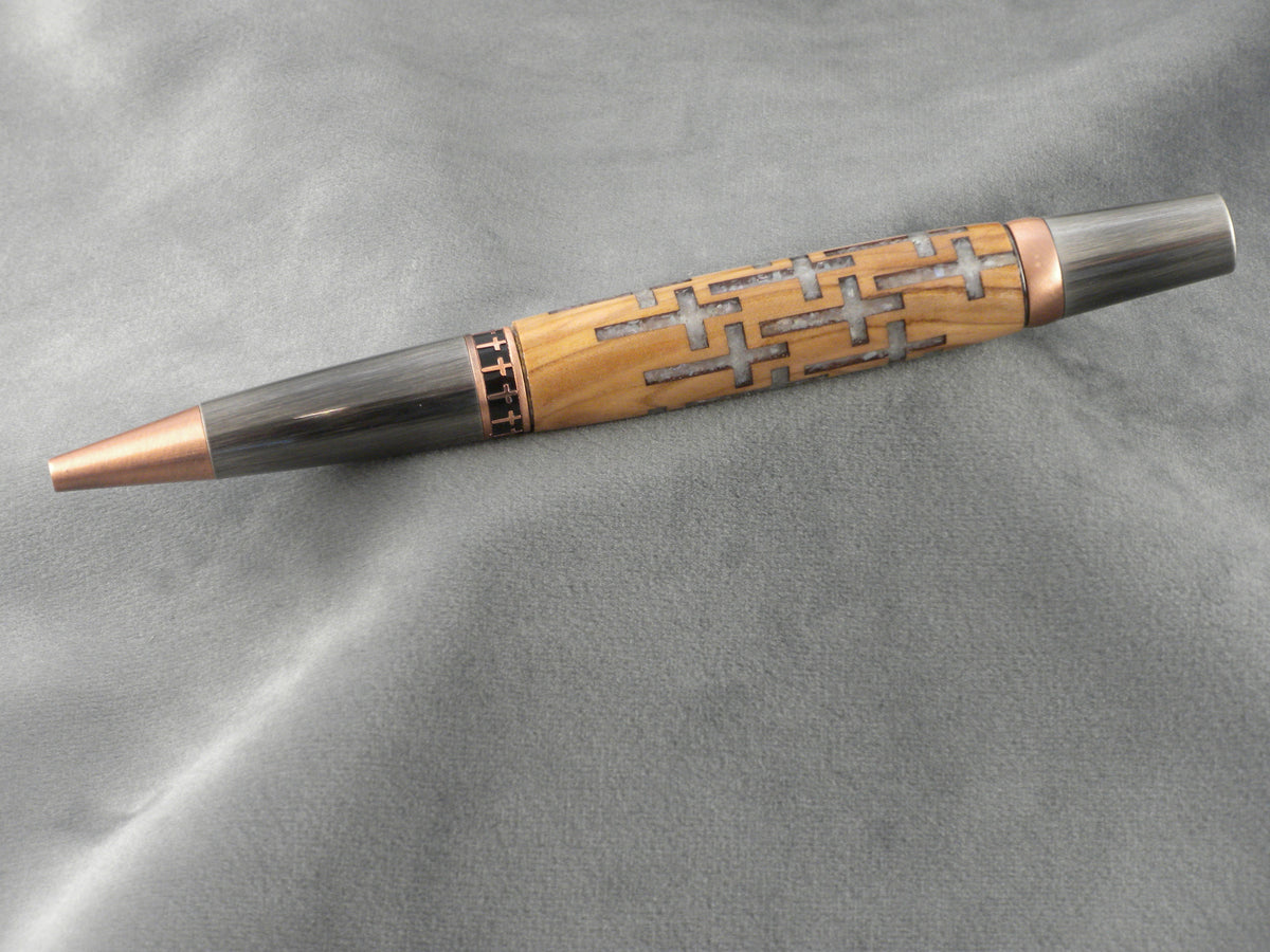 19 Crosses Mother Of Pearl Ink Pen with COA