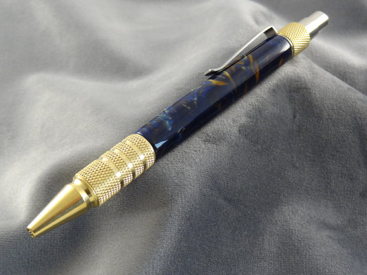 Golden Blue Acrylic Ink Pen