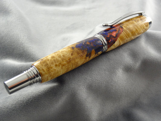 Black Ash Burl Hybrid Ink Pen