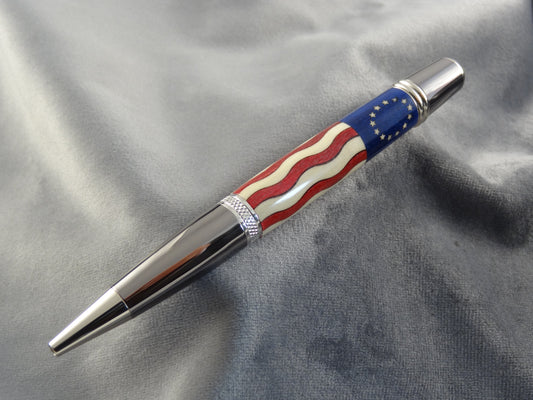 Betsy Ross Flag Inlay Ink Pen