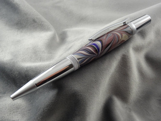 Marbled Paper Acrylic Ink Pen Purples