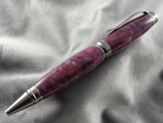 Purple Acrylic Chips Ink Pen