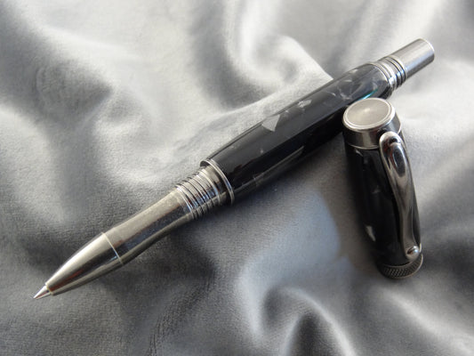Graphite Diamond Knurl Rollerball Pen