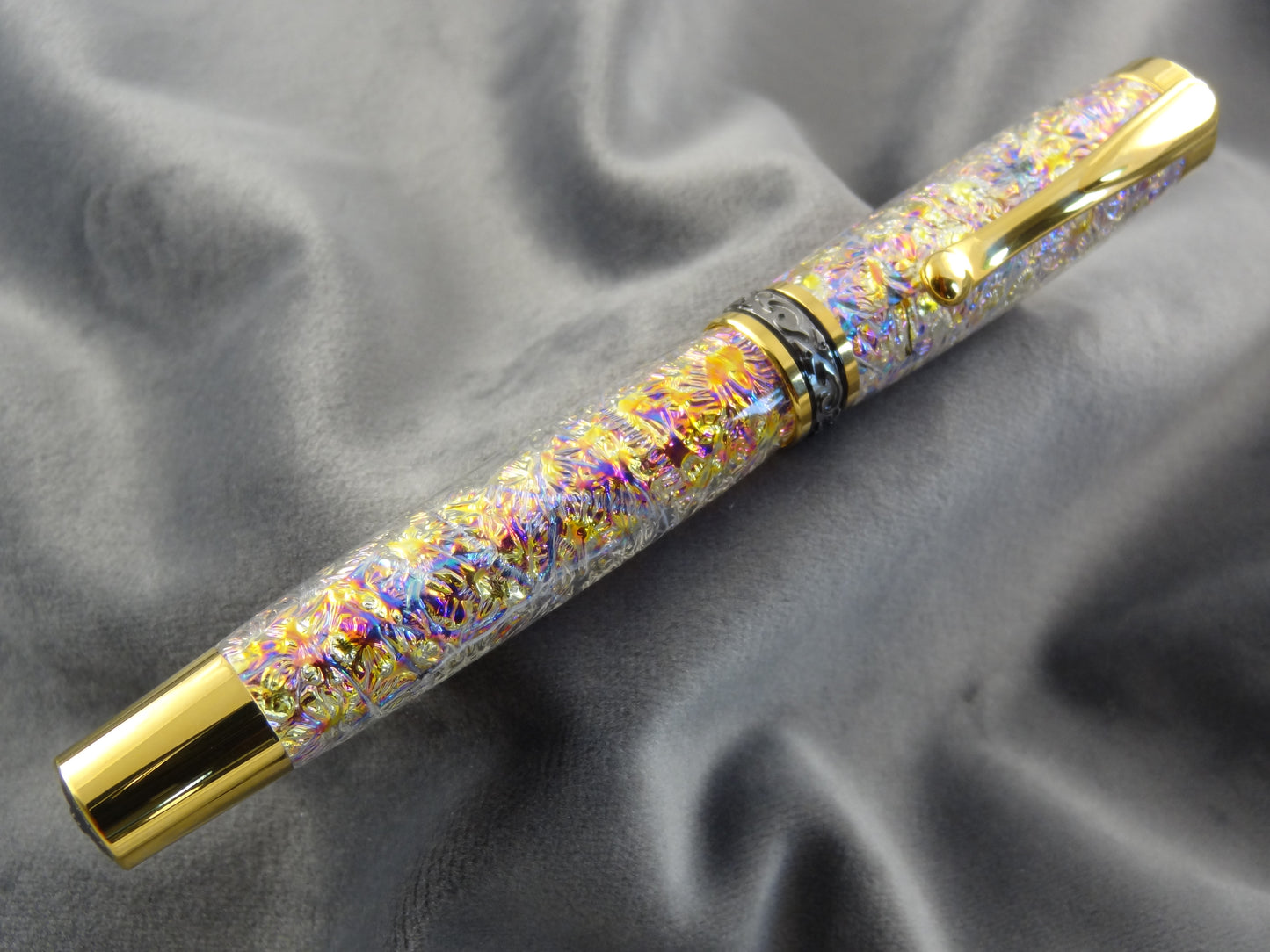 Dichrolam Titanium Burl Rollerball Pen