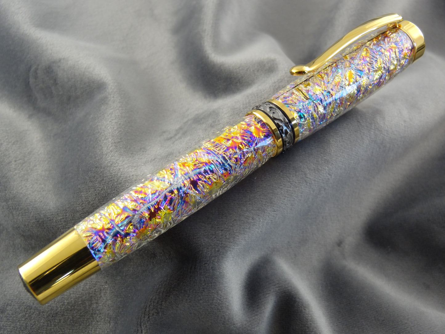 Dichrolam Titanium Burl Rollerball Pen