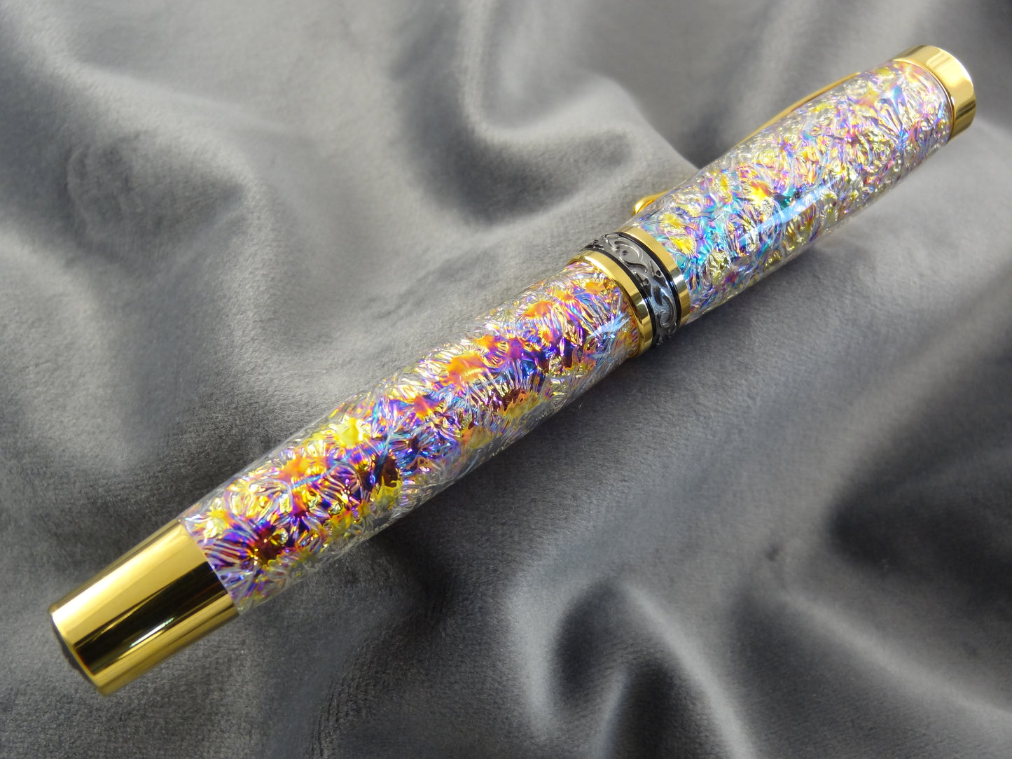 Dichrolam Titanium Burl Rollerball Pen