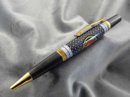 USMC Diamond Knurl Acrylic Pen