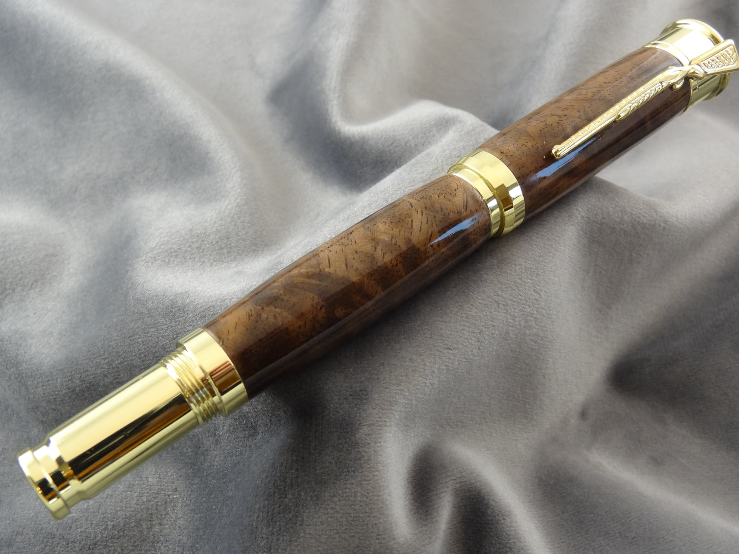 Over Under Walnut Burl Rollerball Pen