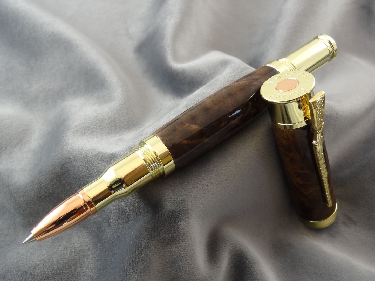 Over Under Walnut Burl Rollerball Pen