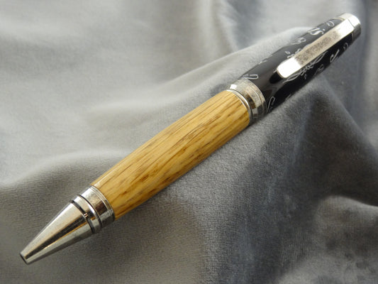 Bourbon Barrel Stave Rollerball Pen with COA