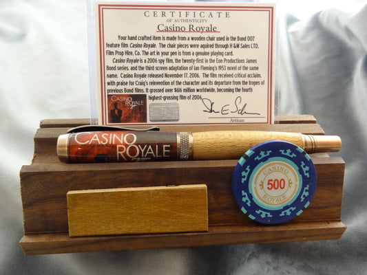 Casino Royale Card Rollerball Pen with COA