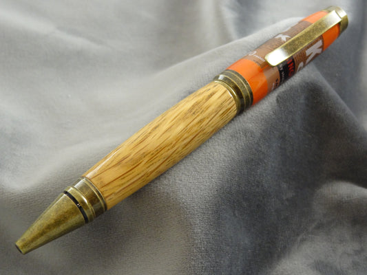 Bourbon Barrel Rollerball Pen with COA