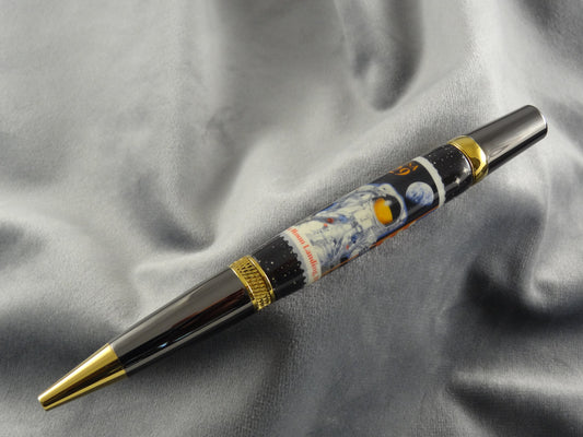 Moon Landing Postage Stamp Pen with COA