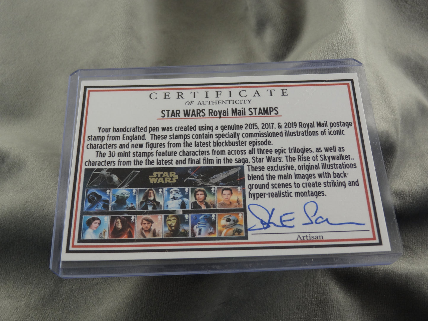 Luke Skywalker Star Wars Pen with COA